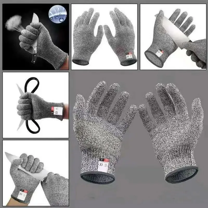 Garden Gloves - レベル5 HPPE耐切創手袋 キッチン/ガーデニング用耐切創ニット手袋 耐突き刺し性・耐摩耗性 ガラス/建築/切断用手袋