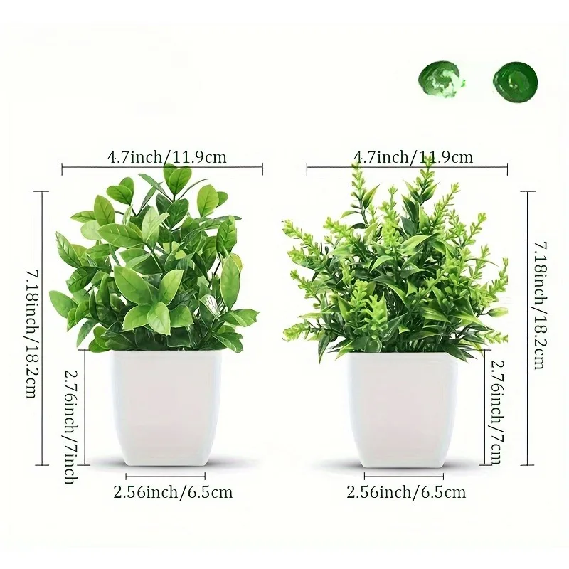 Indoor Herb Garden - 卸売人工盆栽グリーン偽植物鉢植え屋内と屋外の家の寝室の庭の装飾人工植物