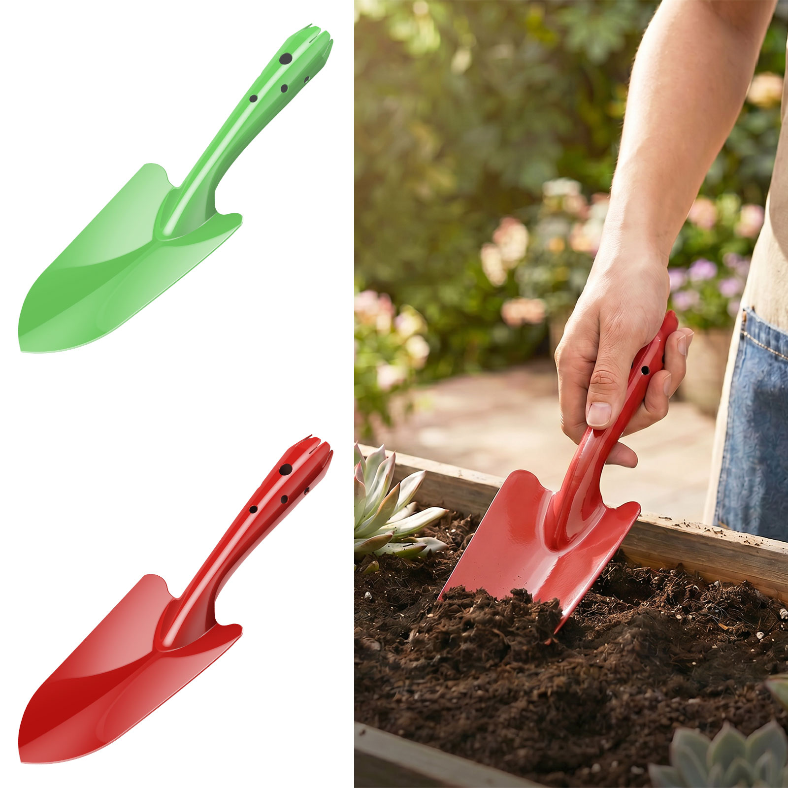 Trowel Garden Tools - ガーデントロウェル 錆びにくい金属製ガーデンハンドシャベル 小型園芸工具 植栽・掘削・多肉植物ケア用 ガーデントロウェル