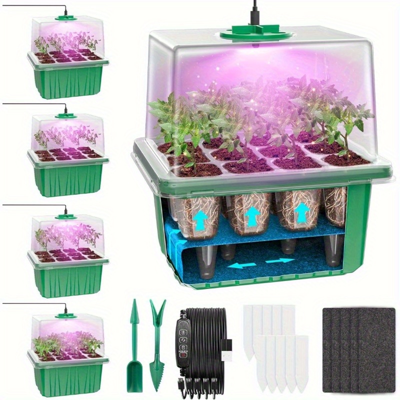 Seed Starter Tray - LED 成長ライト ガーデン プラント 多肉植物 花