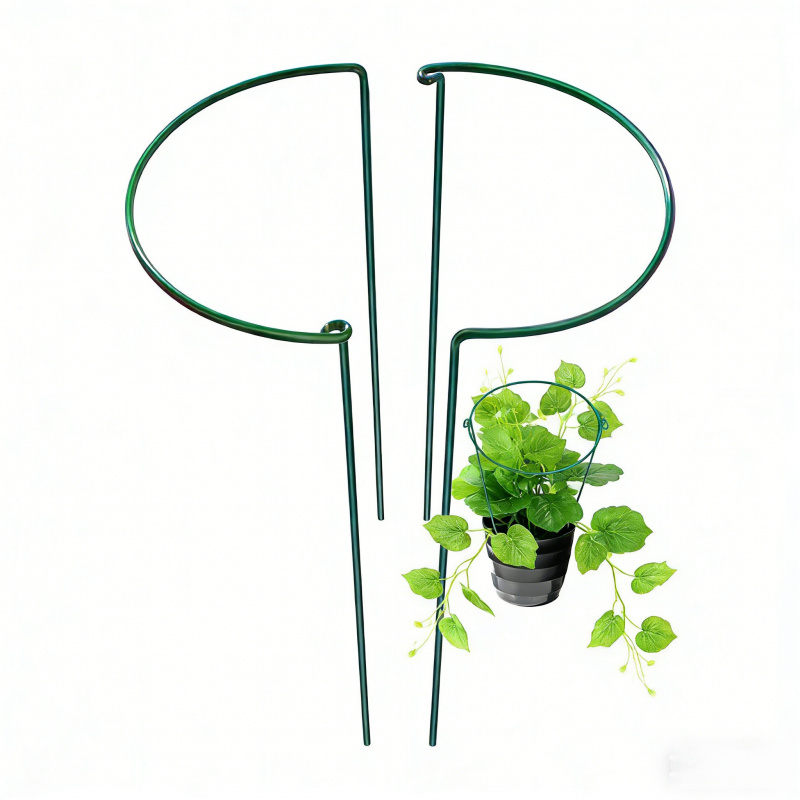 Indoor Herb Garden - 6個入り植物支柱フレーム、半円形メタルガーデニングブラケット、室内牡丹ケージ、緑大根クライミングフレーム、鉢植え植物用F