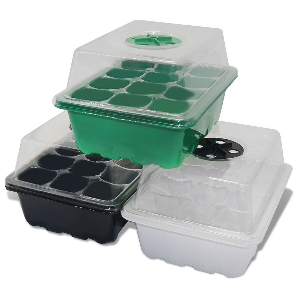 Seed Starter Tray - シードスターターキット,種子ボックス,苗成長トレイ,ドーム型,種子用ベース付き