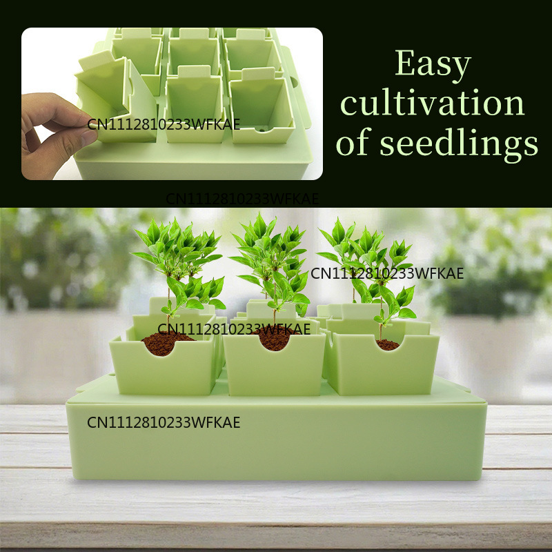 新モデル、屋外中庭用種まきトレイ、九宮格バルコニー植物鉢植え - Seed Starter Tray のレビューと価格
