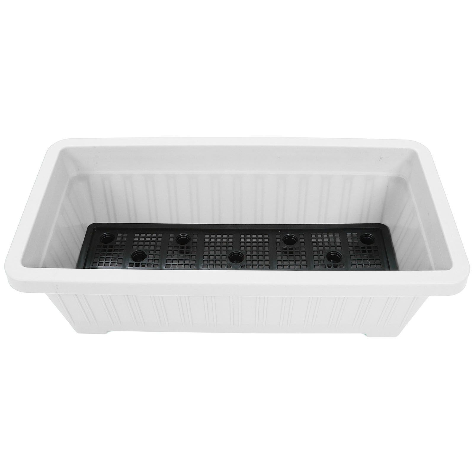 長方形のバルコニー用プランターボックス。サイズは18.19c - Indoor Herb Garden のレビューと価格