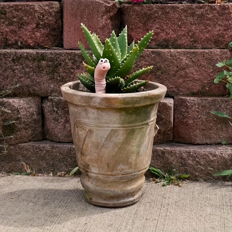かわいい渇いたワームプラントの装飾品 室内/屋外植物に最適  - Indoor Herb Garden のレビューと価格