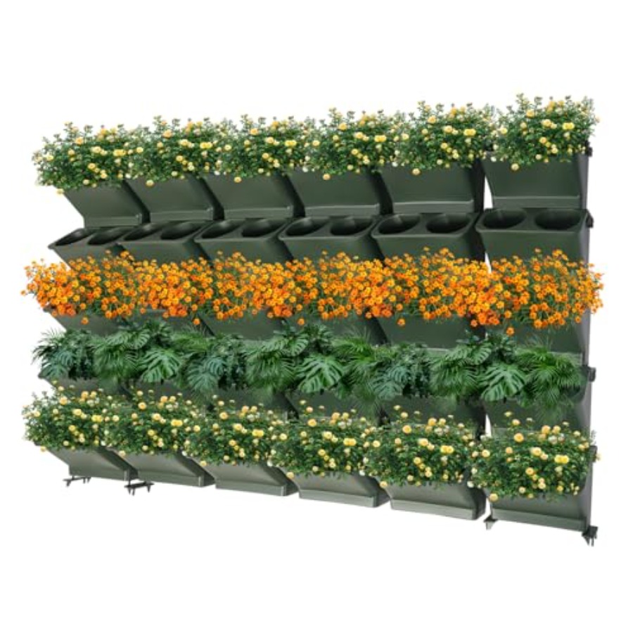 バルコニーや庭用の垂直壁掛けプランター、耐久性のある生地製、 - Vertical Planter のレビューと価格