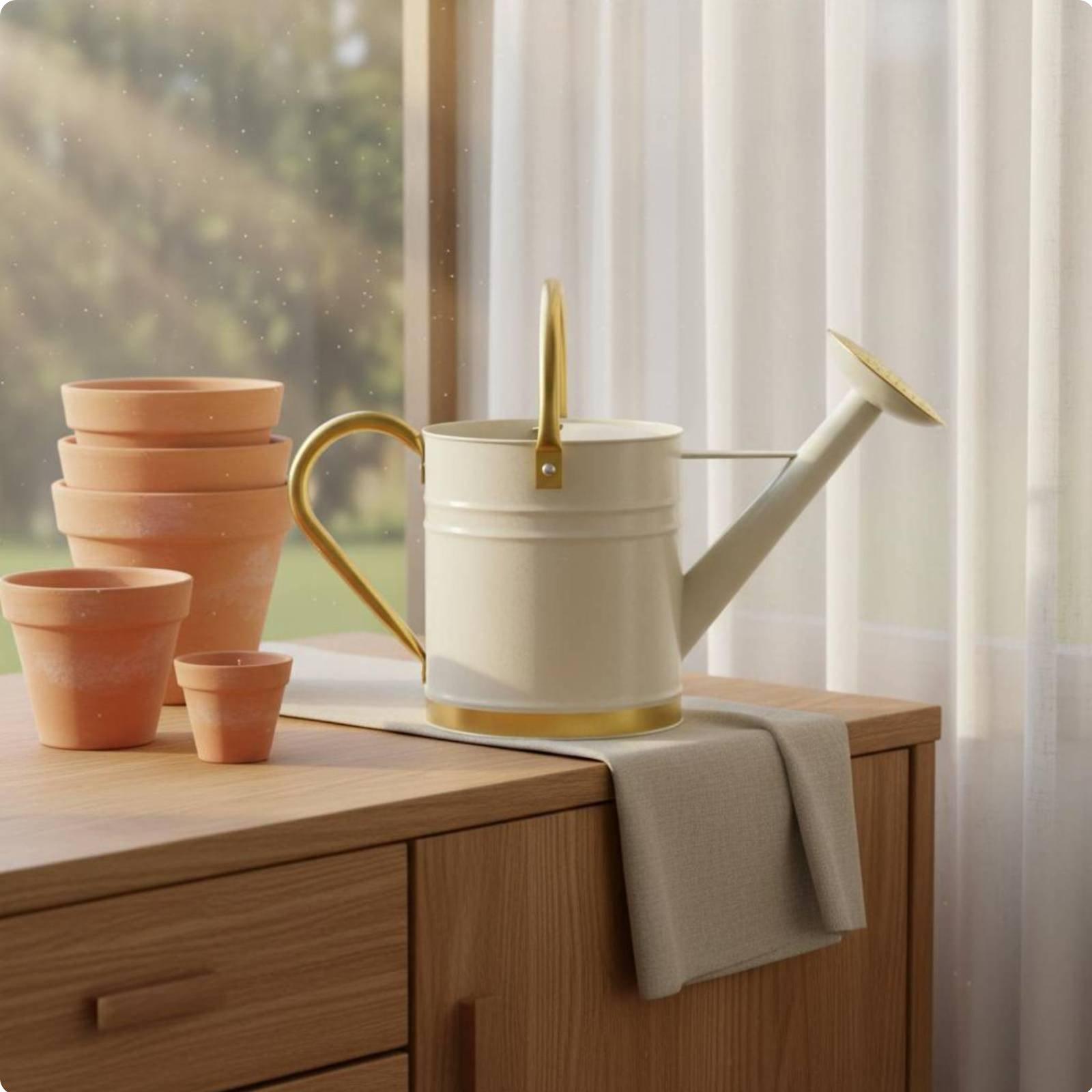 長い注ぎ口の水まき缶、漏れ防止金属製水まきポット、バルコニー - Watering Can のレビューと価格